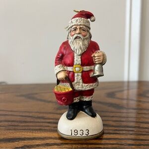Vintage Memories Of Santa Collection Ornament 1933 Christmas Decor Made In 1989
